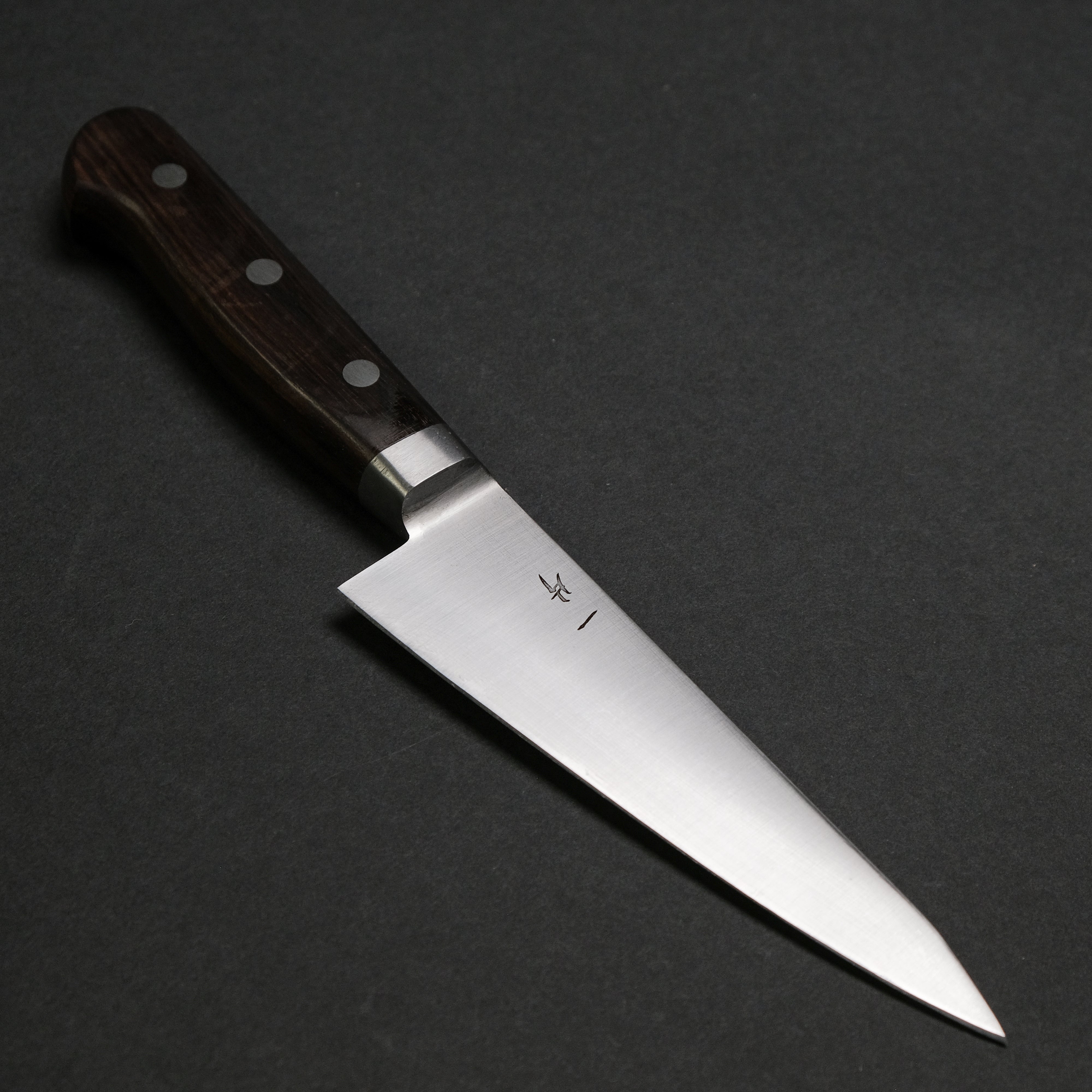 Hitohira Vintage SK Honesuki Kaku Japanese Boning Knife with Ebony Handle - Perfect for Poultry Butchery, Meat Trimming & Professional Kitchen Use