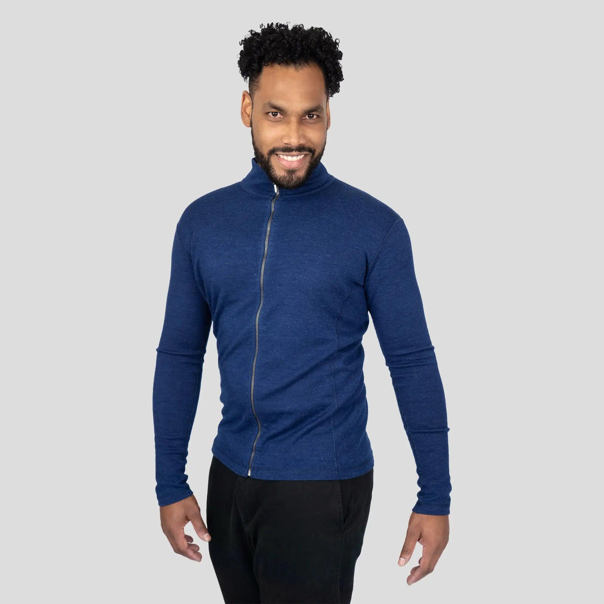 Men's Alpaca Wool Jacket - 420 Midweight Full Zip Fleece for Outdoor Hiking & Winter Travel | Warm & Durable Cold Weather Coat