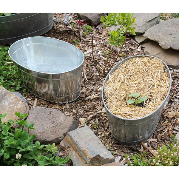 Achla Designs Galvanized Metal Tub 51M C 55 - Perfect for Farmhouse Decor, Garden Planters & Rustic Home Decorating