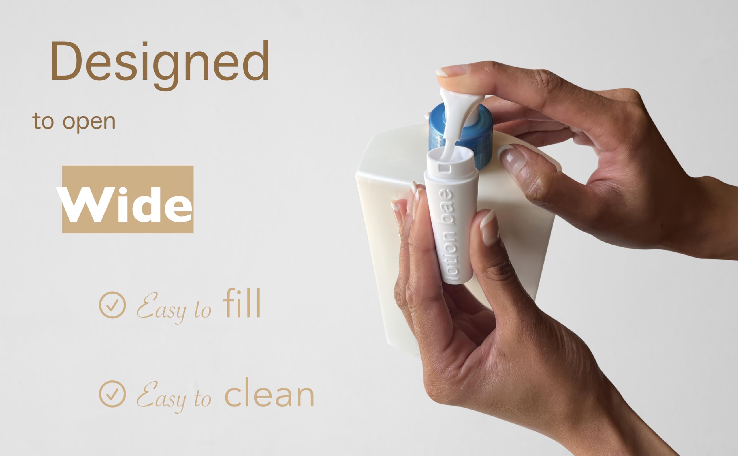 Premium Reusable Travel Size Lotion Bottle - Leak Proof & TSA Approved - Perfect for Toiletries, Skincare & Hand Sanitizer on the Go