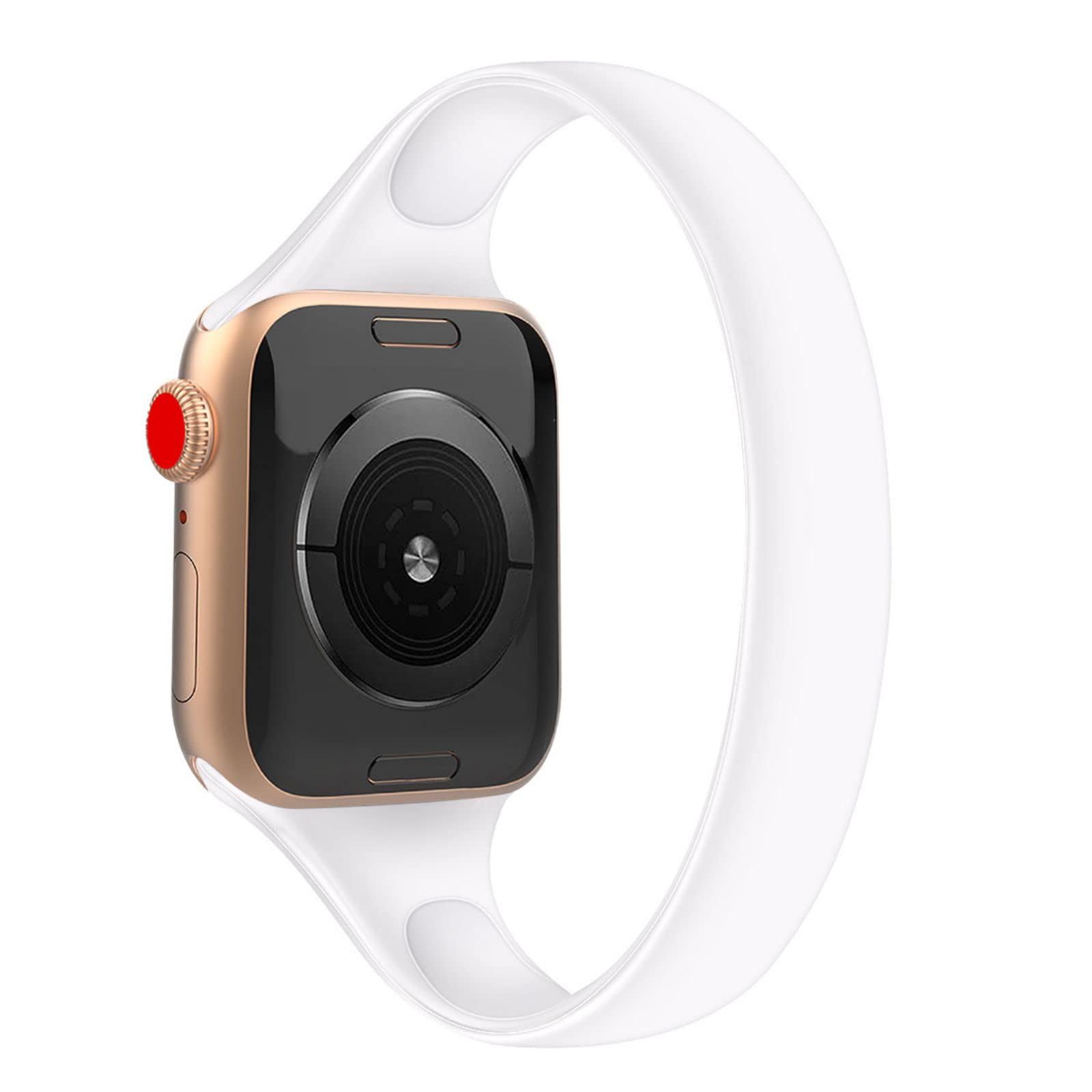 Mazoft Solo Loop Slim Stretchy Silicone Band for Apple Watch 38mm 40mm 42mm 44mm 41mm 45mm 49mm - Comfortable Elastic Sport Strap Compatible with iWatch Series Ultra/SE/8/7/6/5/4/3/2/1 - Perfect for Workouts, Running & Everyday Wear