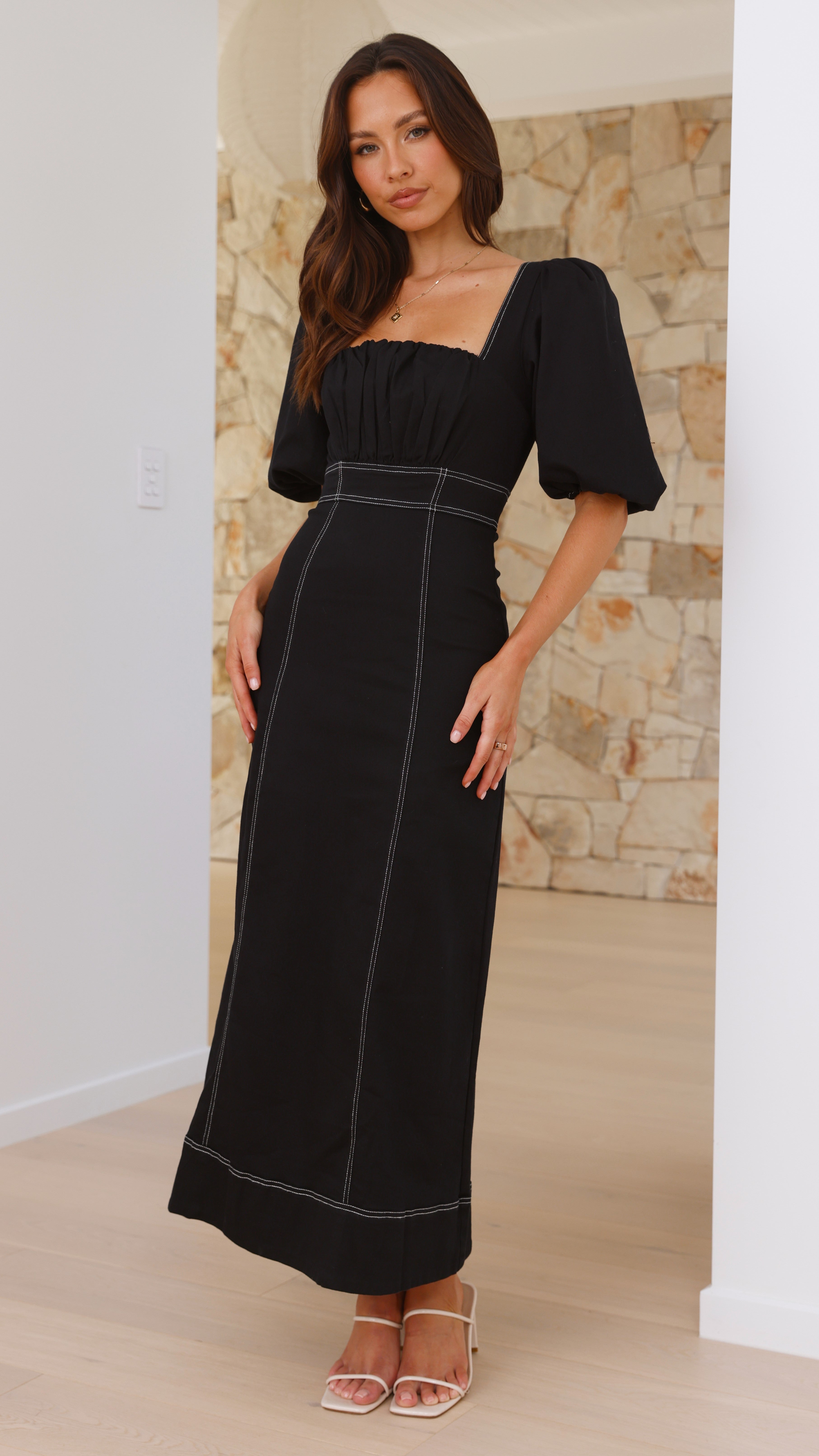 Jayde Maxi Dress for Women - Elegant Black Long Dress for Summer, Beach, Party & Evening Wear | Flowy & Comfortable