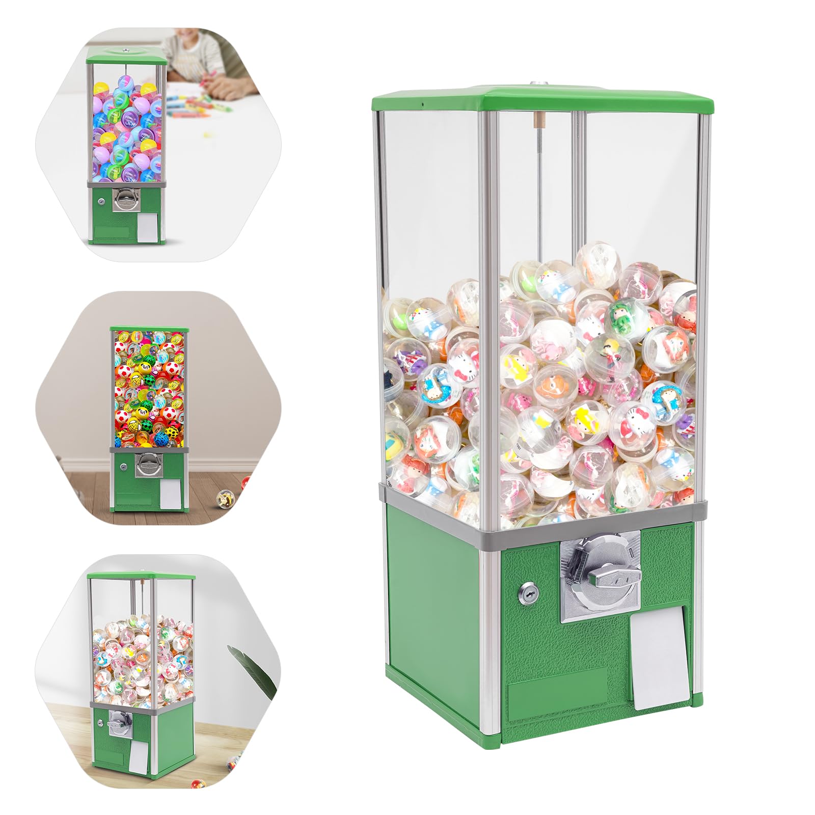 Commercial Big Capsule Vending Machine - Candy & Gumball Dispenser for Retail Stores, Game Halls, Arcades | Durable Bulk Snack Vendor for Malls, Theaters, Amusement Parks (Style 4)