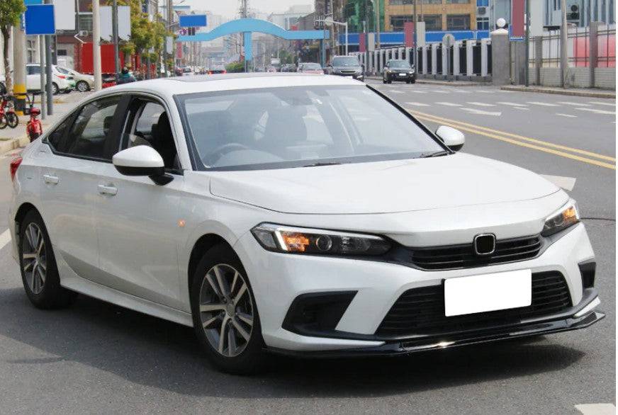 2022-2024 Honda Civic Sedan & Hatchback 11th Gen 3PC RS Style Front Bumper Lip Chin Spoiler - PP Material - Enhance Your Ride's Sporty Look - Perfect for Street Racing & Car Shows