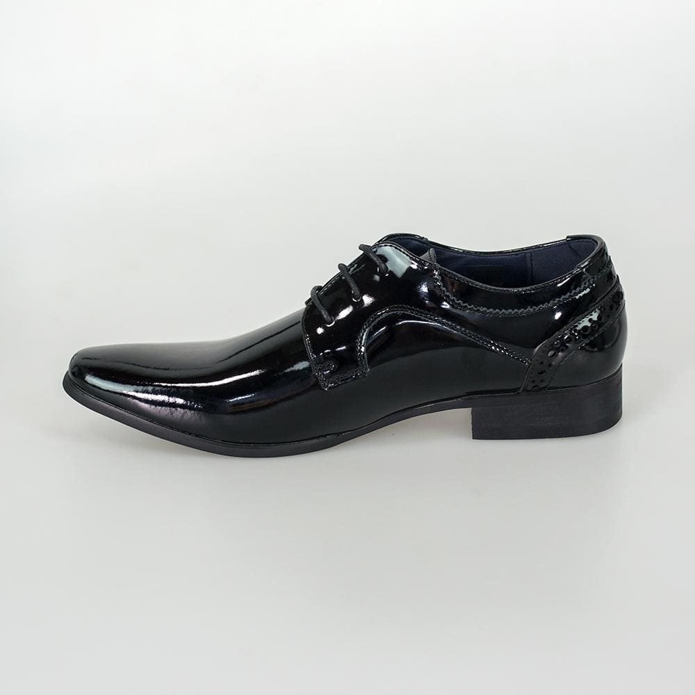 Cavani Scott Black Patent Leather Dress Shoes for Men - Formal & Business Occasions