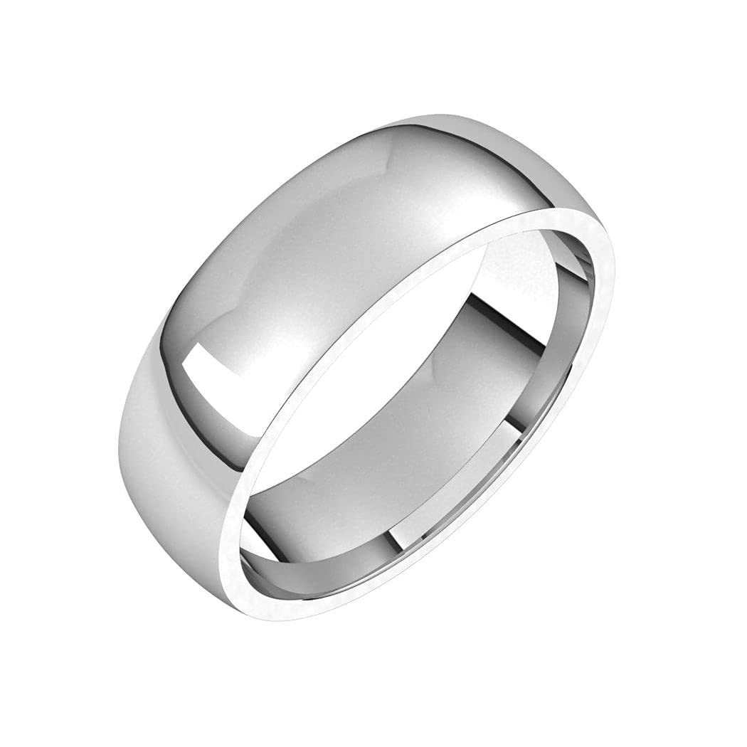 925 Sterling Silver Half Round 6mm Comfort Fit Lightweight Band Ring for Women - Size 5.5 to 12.5 - Perfect for Everyday Wear, Anniversary Gifts & Special Occasions