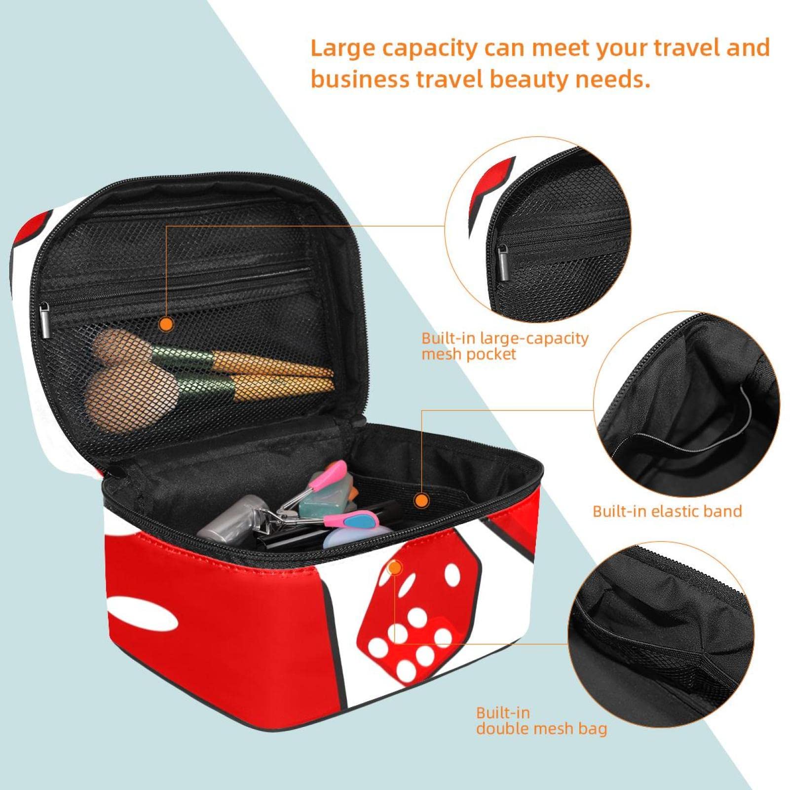 Portable Makeup Bag for Women - Travel Cosmetic Organizer with Zipper | Perfect for Travel & Daily Use