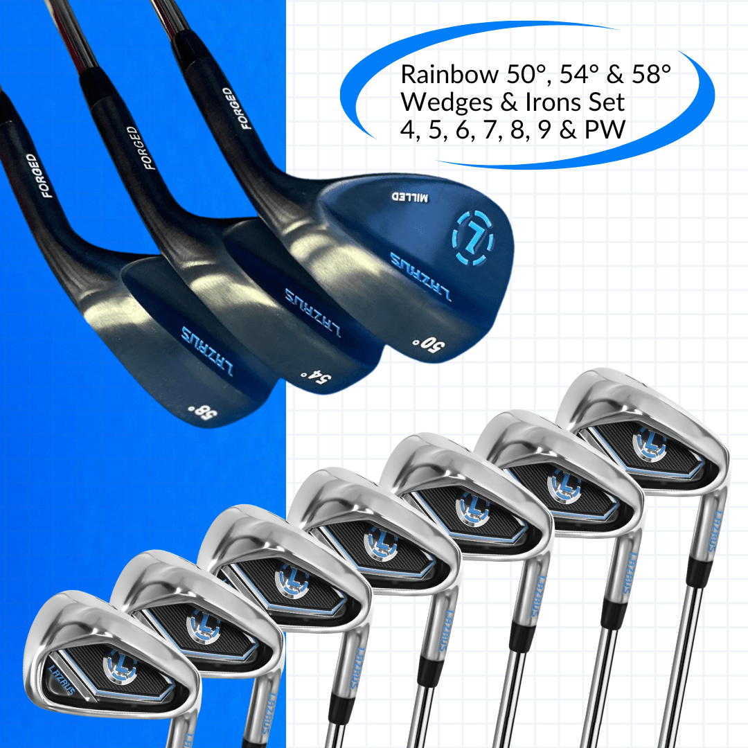 Lazrus Forged Golf Wedge Set - 50° Gap, 54° Sand, 58° Lob Wedge (Right Hand) | Premium Golf Clubs for Short Game Precision | Perfect for Bunker Shots, Chip Shots & Approach Play
