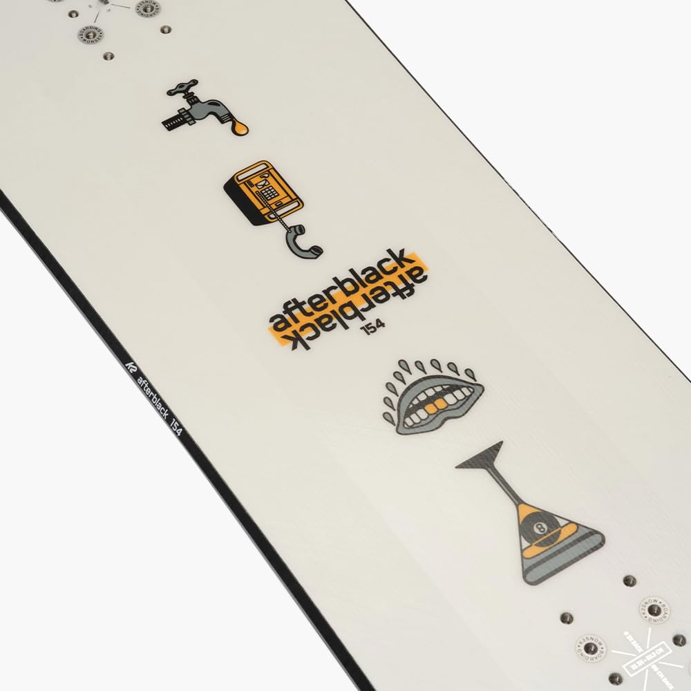 K2 Afterblack Men's Snowboard - All-Mountain Freestyle Snowboard for Men | Perfect for Park, Powder & Freeriding