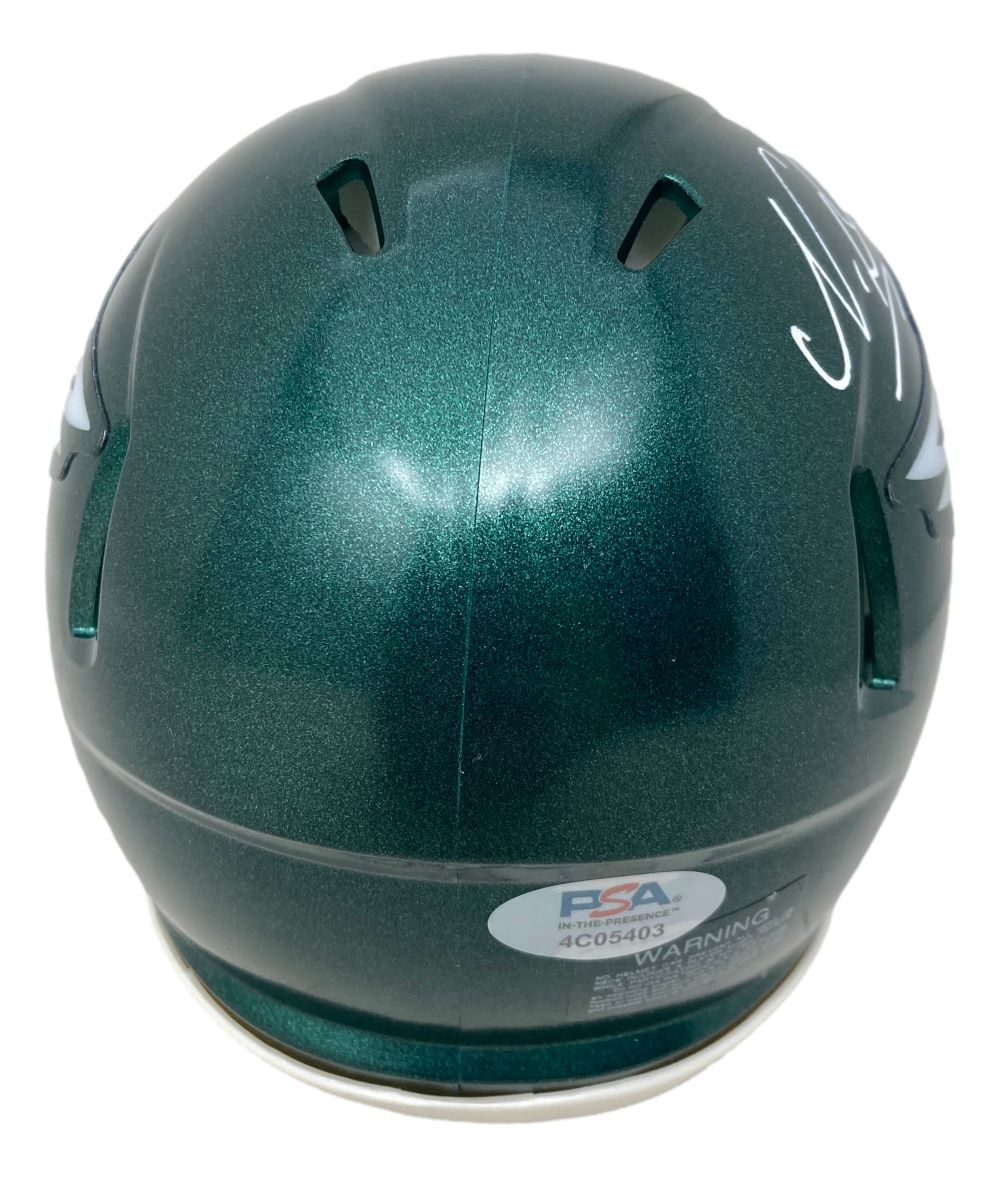 Nakobe Dean Autographed Philadelphia Eagles Mini Speed Helmet with PSA/DNA Certification - Perfect for NFL Collectors, Eagles Fans, and Sports Memorabilia Displays