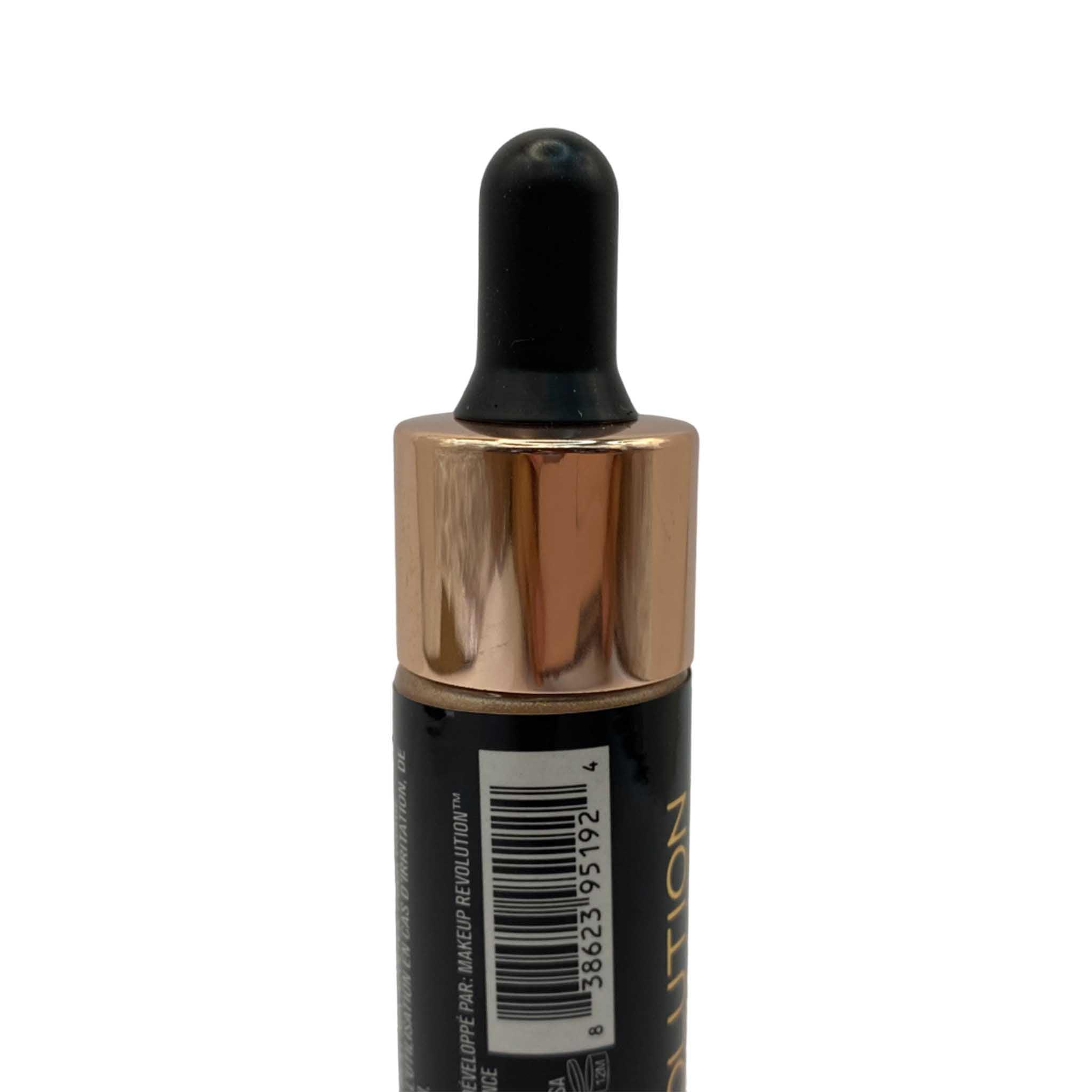 Revolution Bronze Gold Liquid Highlighter - 72 Pcs Box Set for Face & Body Glow | Perfect for Makeup Artists, Bridal Looks & Festival Glam