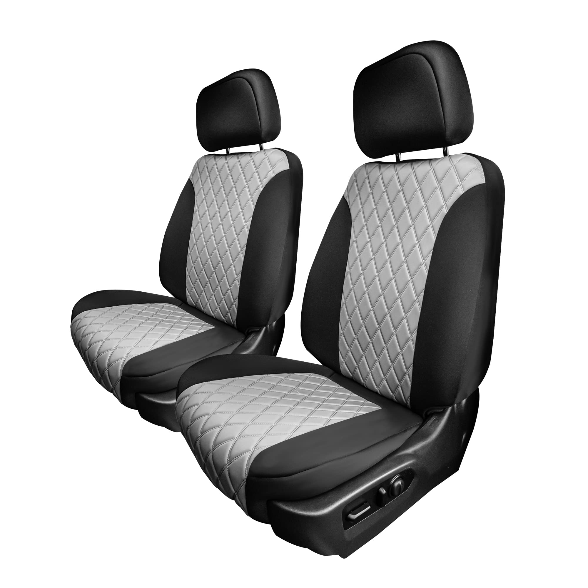 Custom Fit Neoprene Seat Covers for Chevrolet Silverado 1500/2500HD/3500HD (2019-2022) - Waterproof Gray Front Seat Protectors for RST, LTZ & High Country Trims | Perfect for Off-Roading, Work Trucks & Daily Commutes