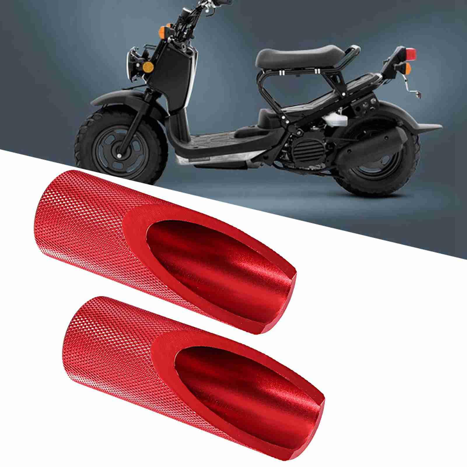 2PCS Red Aluminum Alloy Motorcycle Foot Pegs - Compatible with Honda, Universal Fit Footrest Accessories - Durable Footboard for Highway & Off-Road Riding - Perfect for Cruisers & Sport Bikes