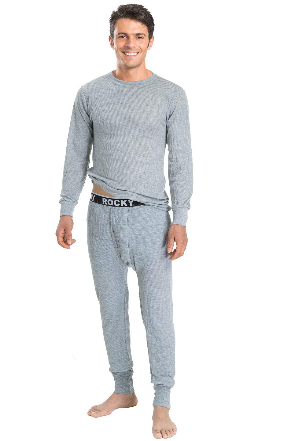 Rocky Men's Thermal Underwear Set - Waffle Knit Base Layer Long Johns for Cold Weather - Winter Workout, Skiing & Outdoor Activities