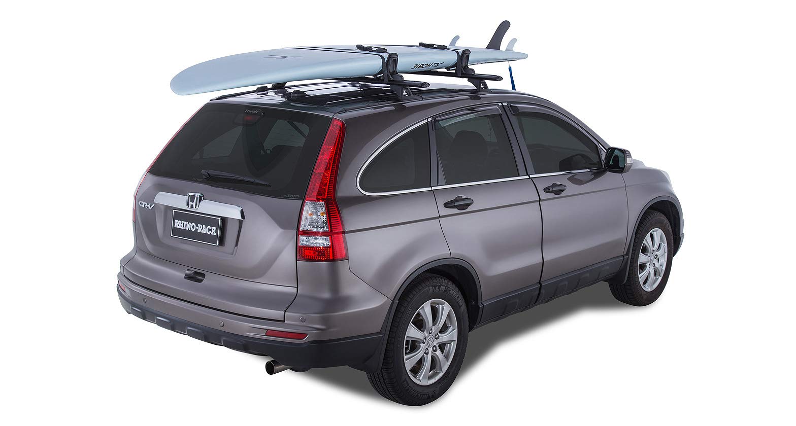 Rhino Rack Nautic 580 Series Kayak and Canoe Roof Rack Carrier - Includes 2 Tie Down Straps & 2 Rapid Straps with Buckle Protector - Perfect for Outdoor Adventures, Water Sports, and Secure Transport