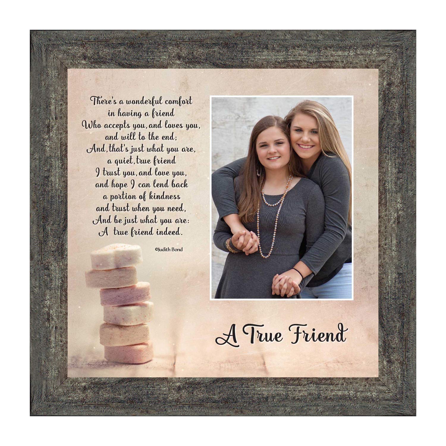 Best Friend Picture Frame for Women - Crossroads Home Décor Thoughtful Gift for Bestie, BFF, Sister - Perfect for Birthdays, Anniversaries & Home Décor