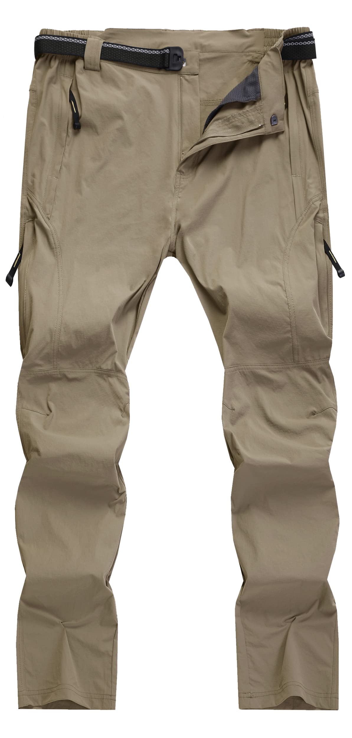 **Men's Quick-Dry Hiking Cargo Pants - Water Resistant, Lightweight & Breathable Outdoor Work Pants with Zipper Pockets for Mountain Climbing & Camping**