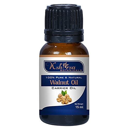 Pure Cold Pressed Walnut Oil 100% Natural & Therapeutic Grade - Organic Carrier Oil for Aromatherapy, Hair Care & Skin Care (15ml) - Perfect for Massage, DIY Beauty Recipes & Natural Moisturizing