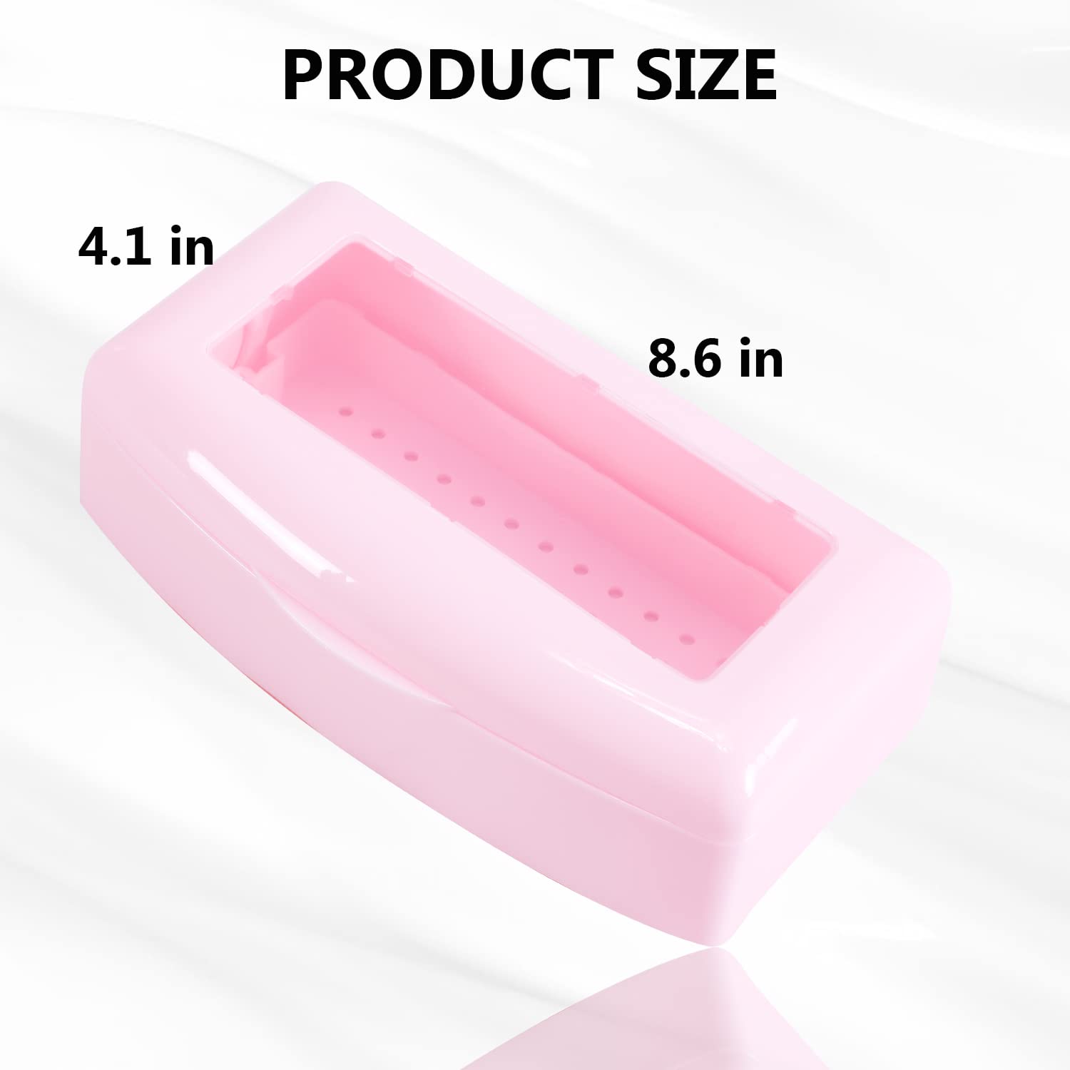 Pink Sterilizing Tray for Nail Art Tools - Professional Salon-Grade Sterilization Box for Nail Salon, Manicure & Pedicure Equipment - Perfect for Sanitizing Nail Files, Clippers & Cuticle Tools
