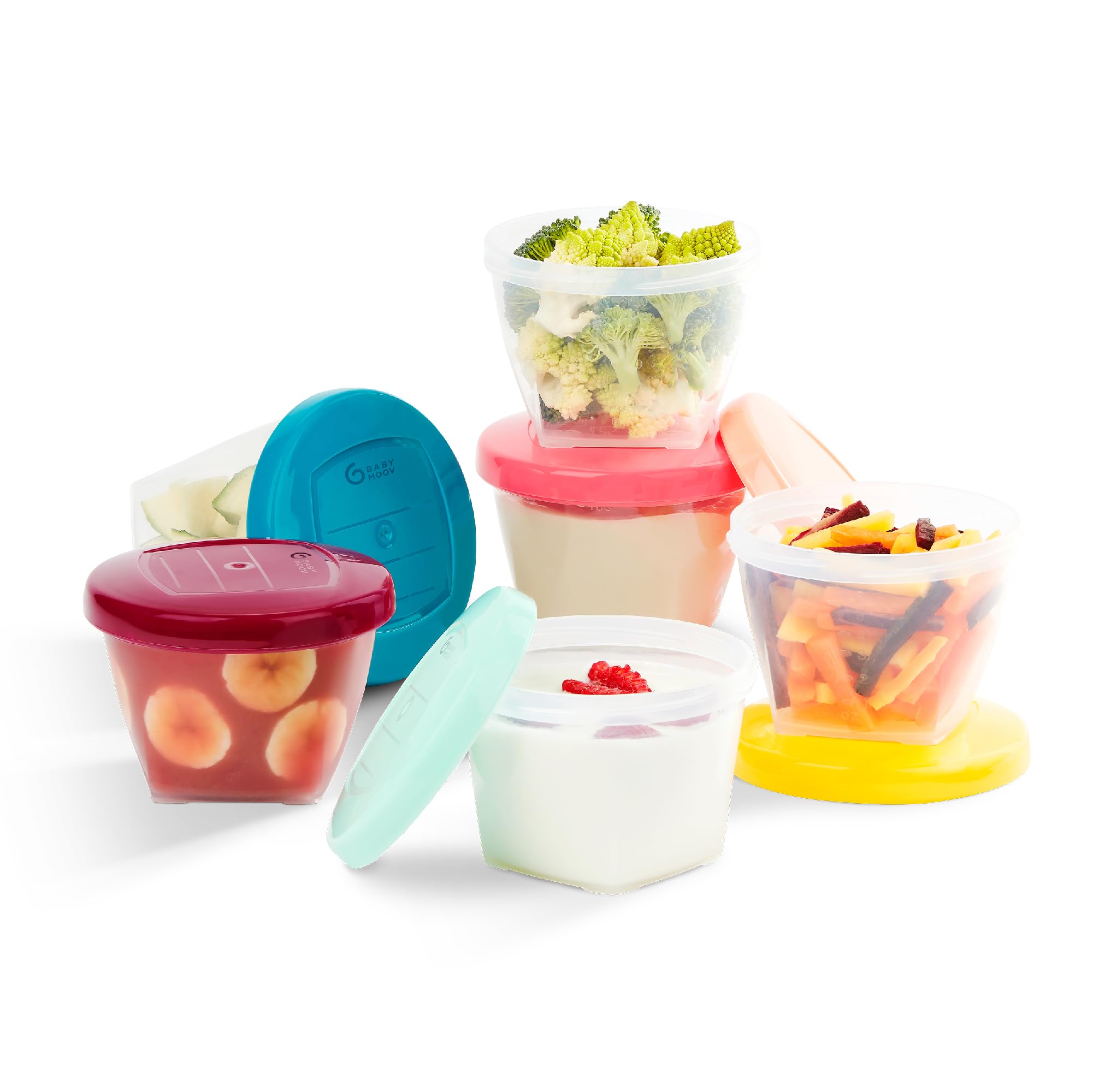 Babymoov BPA-Free Leak Proof Food Storage Bowls with Lids - Airtight Baby Food & Snack Containers for Toddlers | Perfect for Home, Travel & Daycare (Choose Your Set Size)