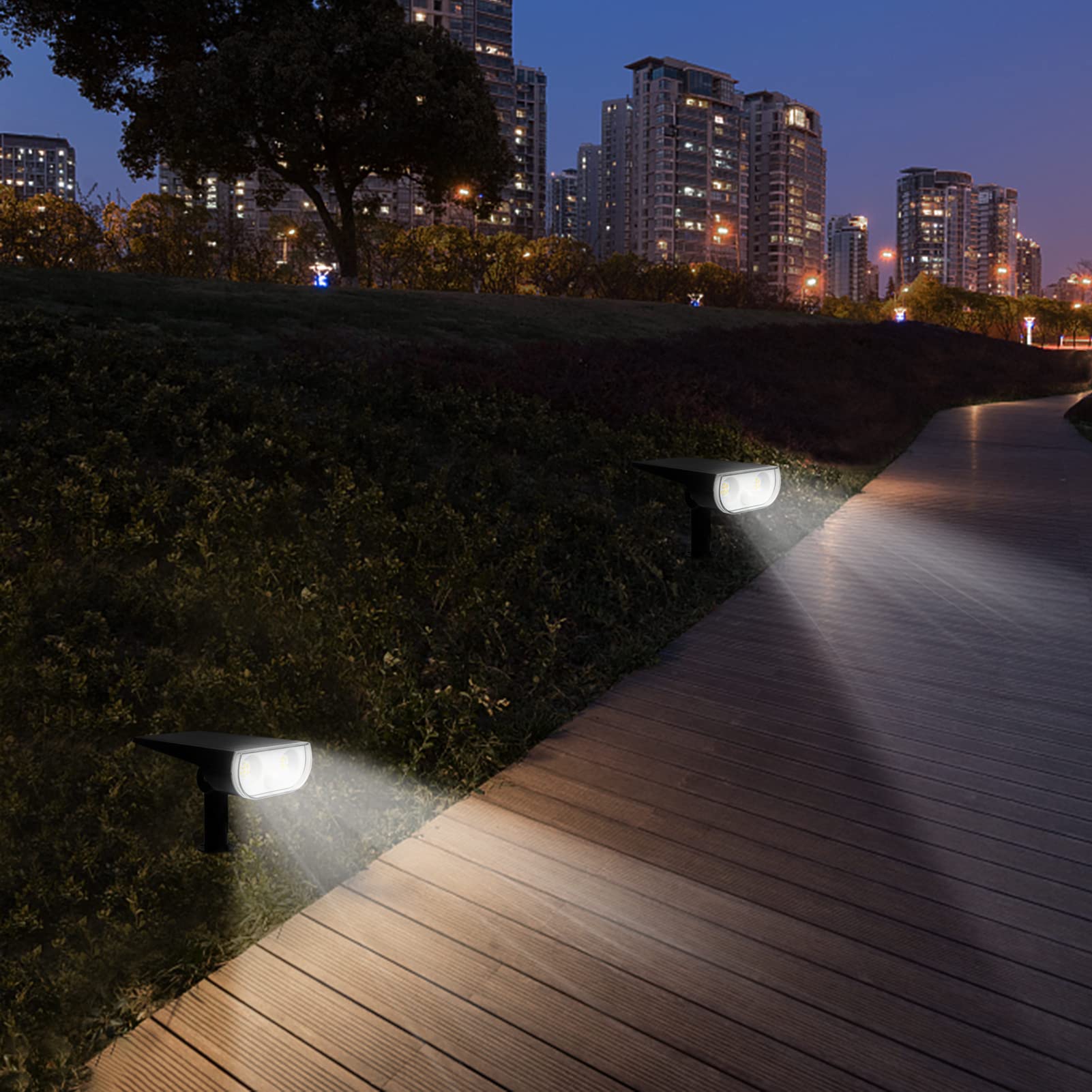 Solar Pathway Lights 16 LED Waterproof for Garden & Wall - Outdoor Solar Lighting for Pathways, Yards