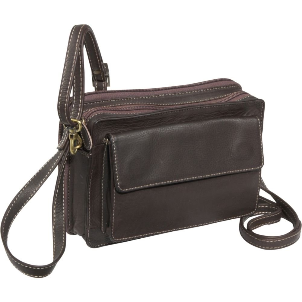 EW Top Zip with Rear Organizer - Brown One Size Crossbody Bag for Women | Perfect for Travel, Work & Everyday Use