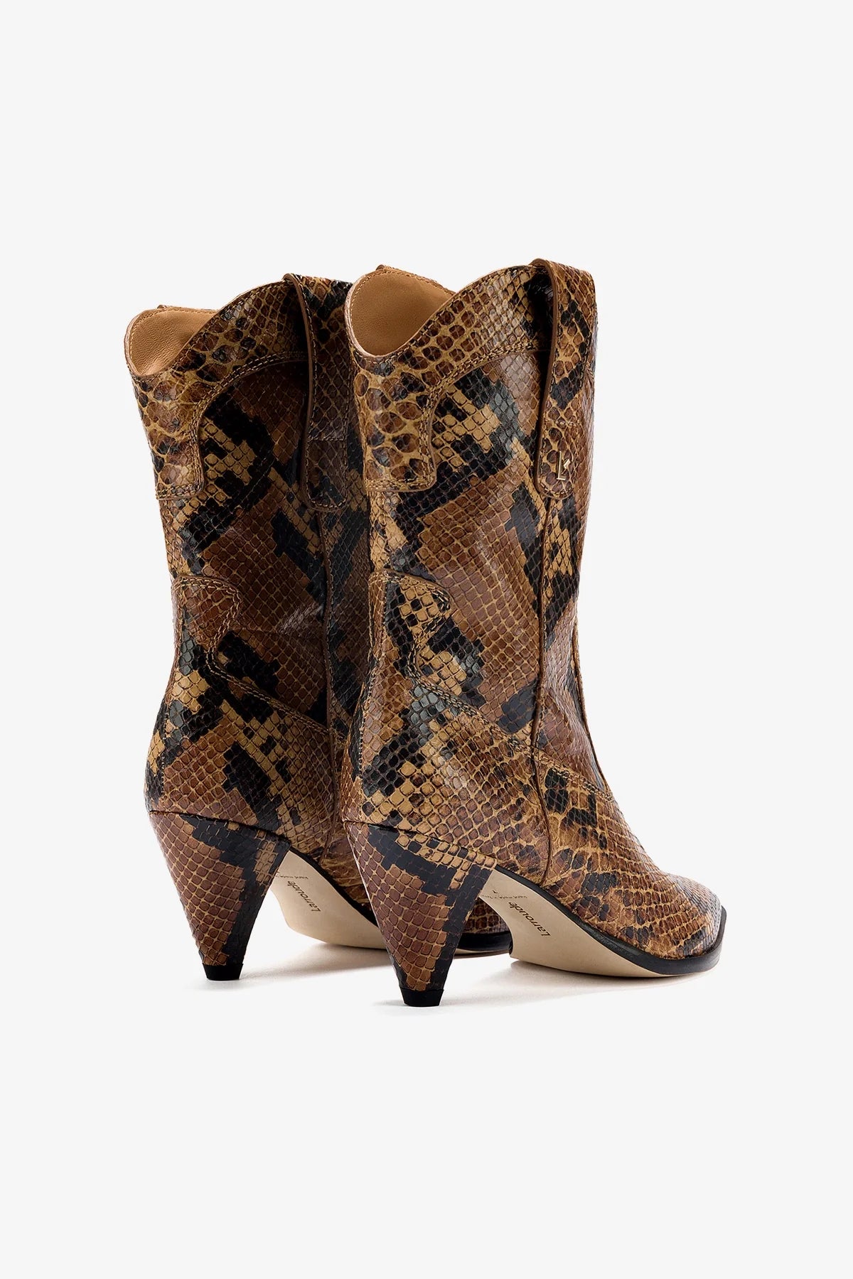 Thelma Boot in Tawny Stamped Leather - Women's Vintage Style Ankle Boots for Fall & Winter | Perfect for Casual Outfits, Office Wear & Date Nights