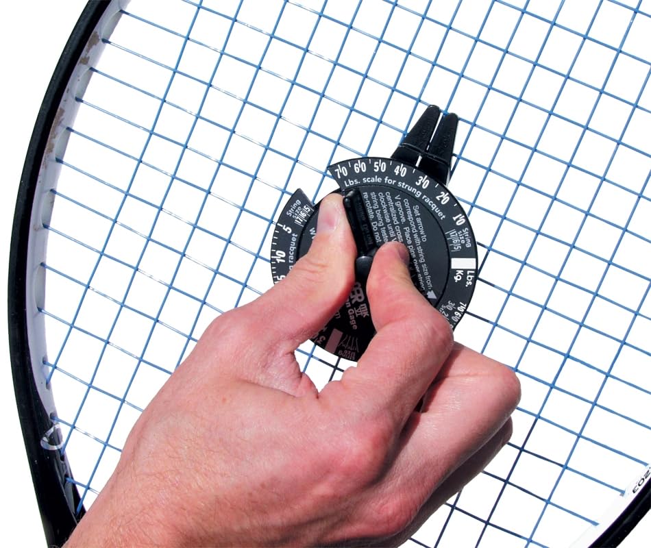 Tourna String Meter - Professional Tennis & Badminton String Tension Tester (Black) | Accurate Racquet Sports Equipment for Players & Coaches | Perfect for On-Court Adjustments & String Maintenance