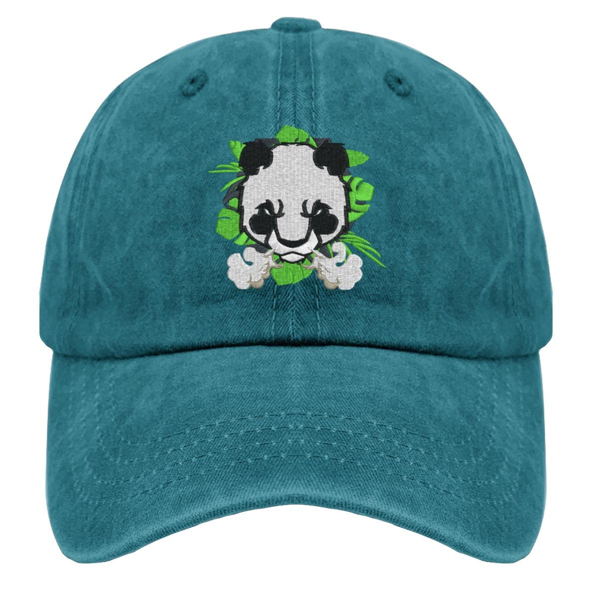 Aumgo Cowboy Dad Hat - Low Profile Adjustable Cotton Baseball Cap for Men - Panda Smoking Design - Perfect for Outdoor Activities, Hiking, and Casual Wear