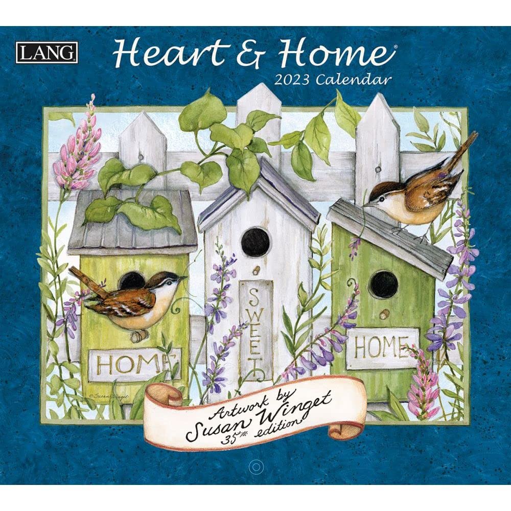 LANG HEART & HOME® 2023 Wall Calendar - Elegant Floral Design, Perfect for Home & Office Decor, Gift Planning & Daily Scheduling