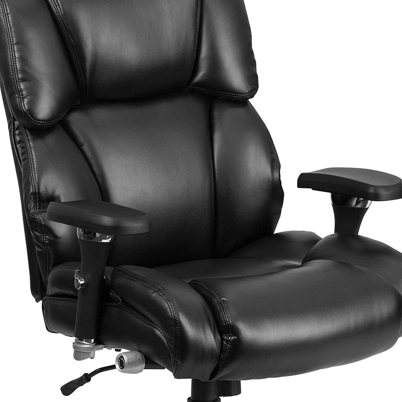 FLASH HERCULES Series 400 lb Capacity Big & Tall Executive Office Chair - Heavy Duty Ergonomic Chair with Adjustable Lumbar Support - Perfect for Long Work Hours, Gaming & Home Office Use