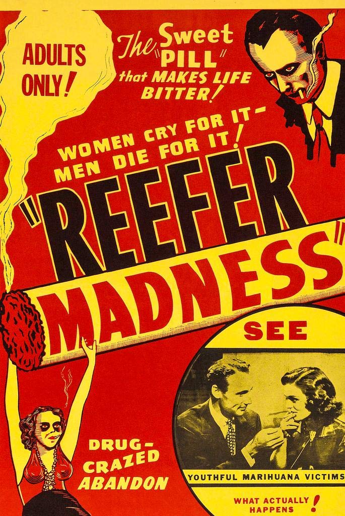 Vintage Reefer Madness 1936 Movie Poster Print - Classic Cult Film Wall Art for Home Theater, Bar, or Office Decor