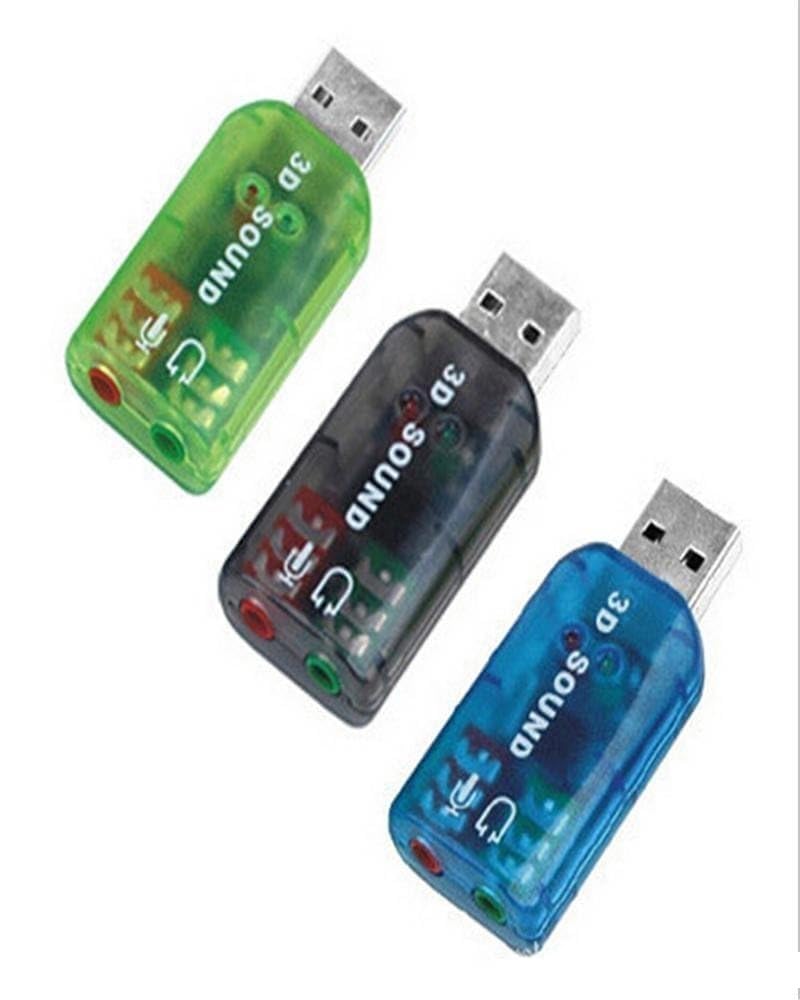 KraijjaRetail USB Sound Card Adapter - 3D Virtual 5.1 Channel Stereo Audio & Microphone for PC, Laptop, Desktop - Perfect for Gaming, Streaming, Video Calls & Music Listening