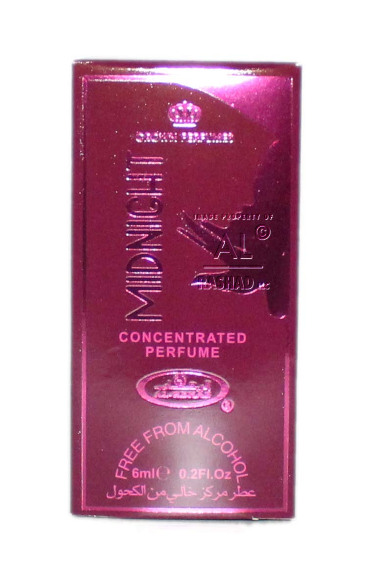 Al-Rehab Midnight Perfume Oil - 6ml (0.2 oz) Roll-On Fragrance, 24 Pack Set for Women & Men, Long-Lasting Arabian Scent for Date Night, Parties & Special Occasions