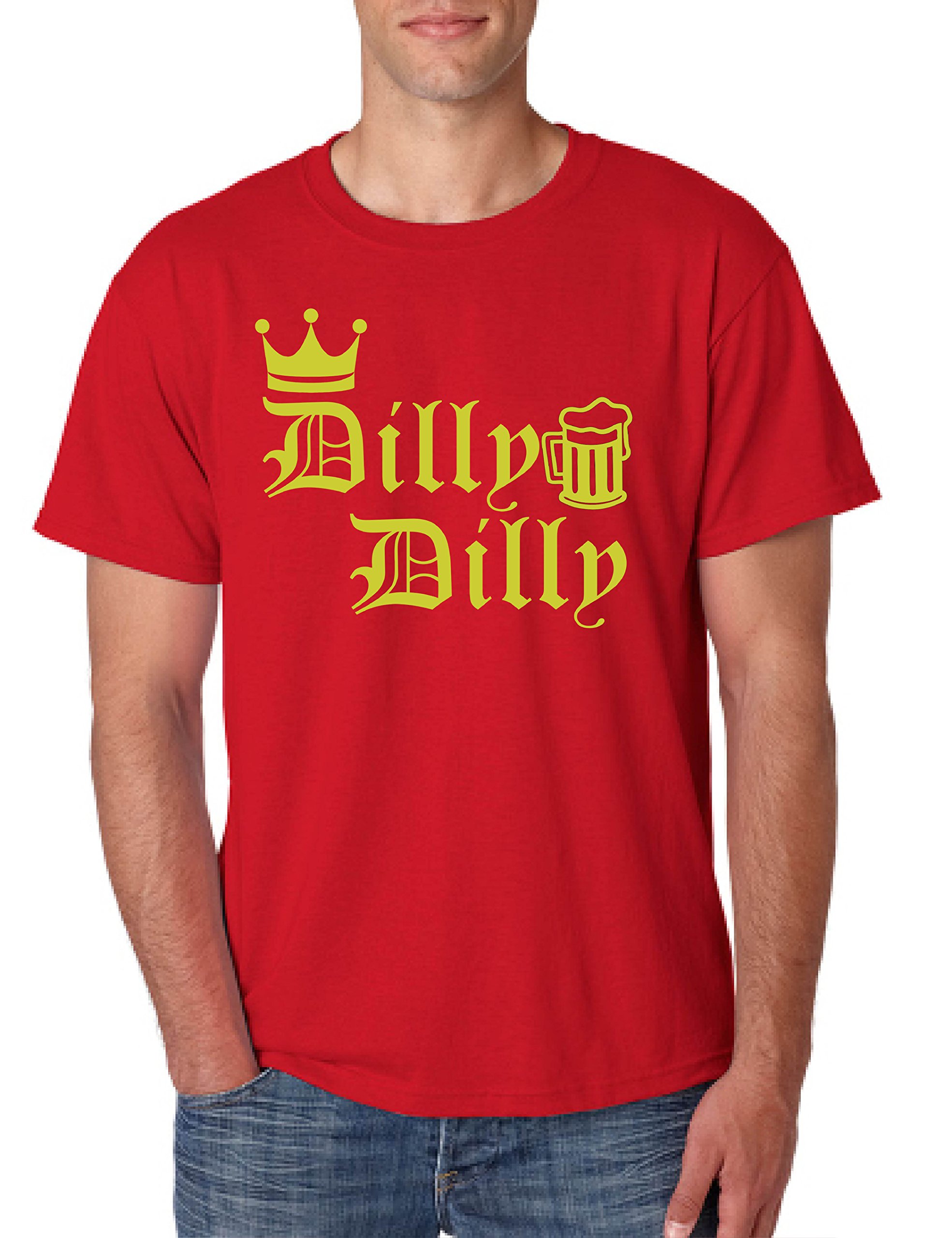 ALLNTRENDS Men's Funny Beer Drinking T-Shirt - Trendy Dilly Dilly Graphic Tee for Parties, Bars & Casual Wear
