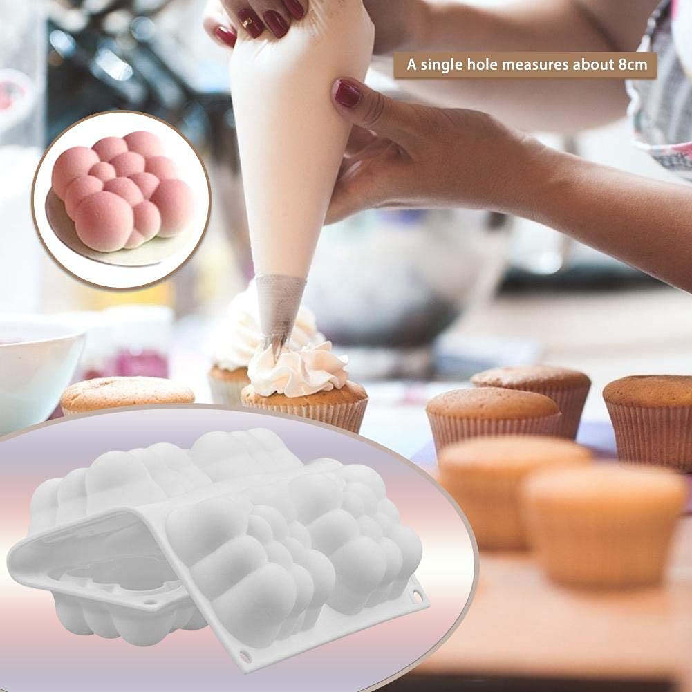CHQUAN Bubble Cloud Silicone Mold - 3D Square Baking Mold for Cakes, Desserts, Soap, Jelly, Bread, Pudding & Muffins | Perfect for DIY Baking, Candy Making & Home Decor