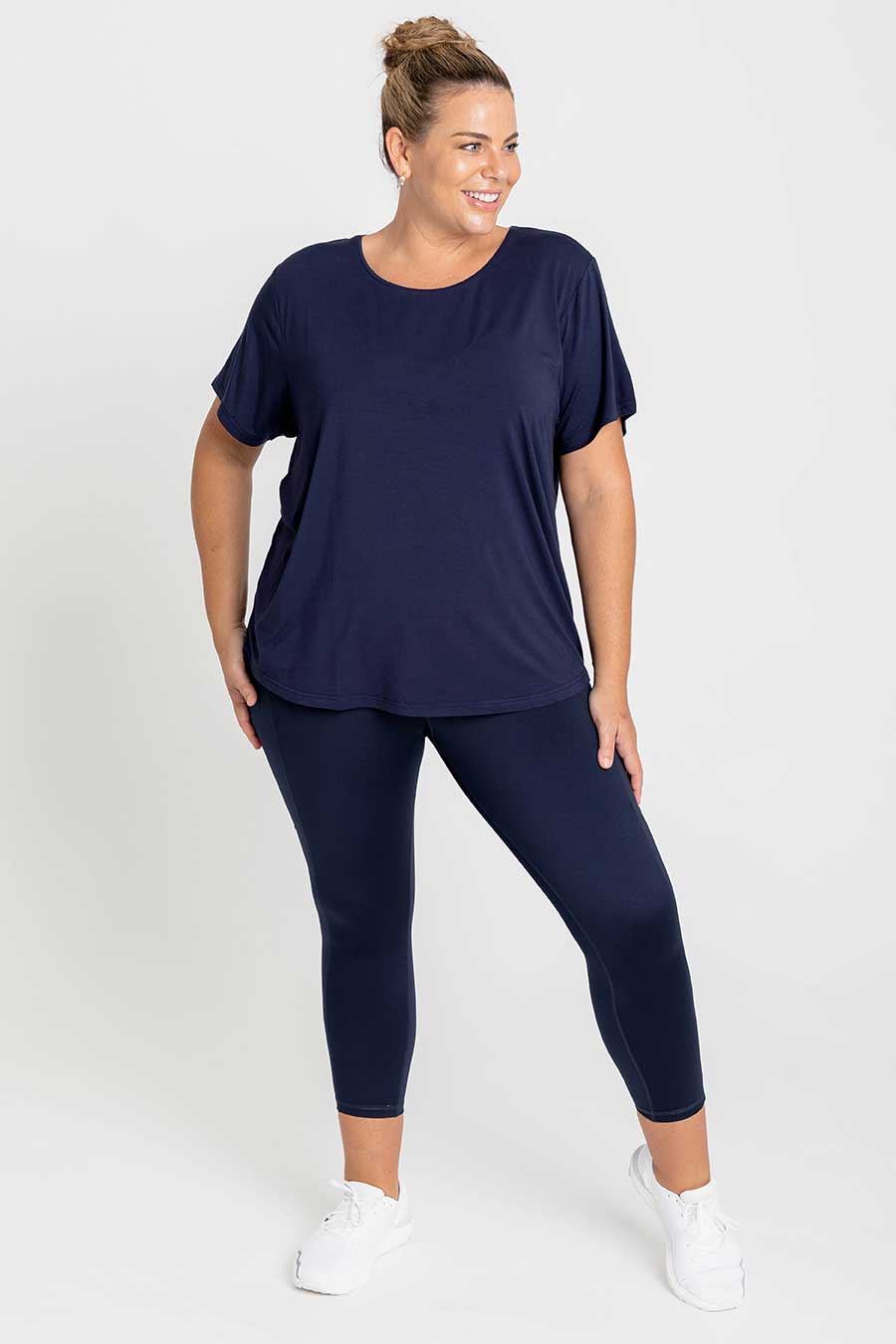 Classic Bamboo T-Shirt for Men - Soft & Breathable Navy Blue Tee - Perfect for Casual Wear, Yoga & Eco-Friendly Lifestyle