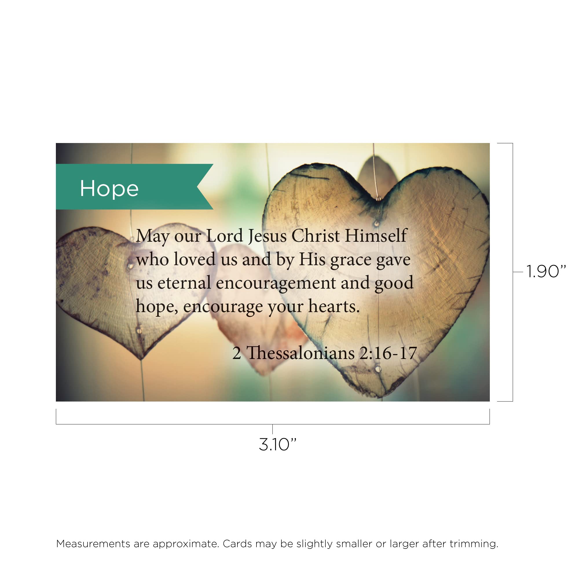 Inspirational Bible Verse Cards - 2 Thessalonians 2:16-17, Pack of 25 for Devotion & Study | Perfect for Christian Encouragement Gifts