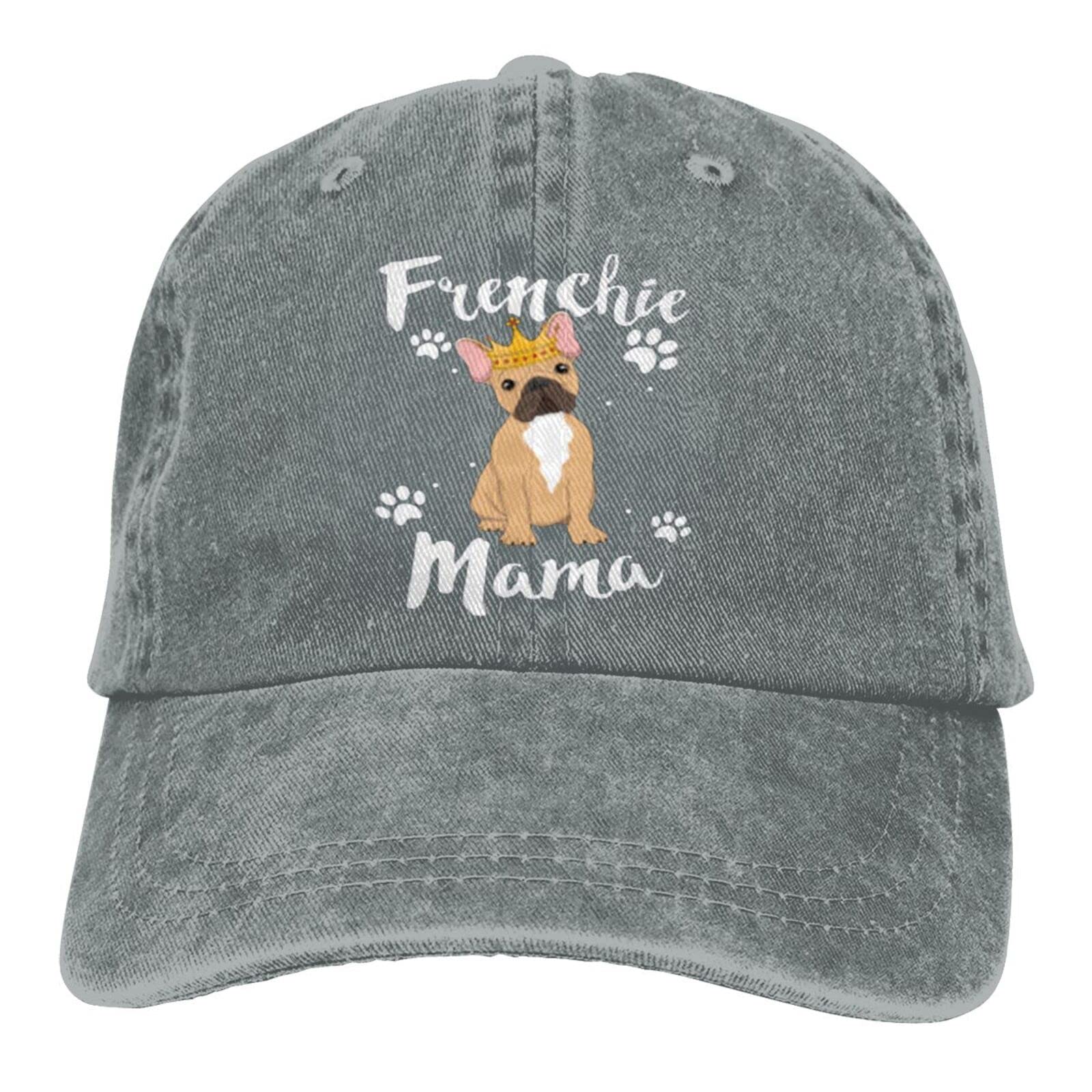Secretlove French Bulldog Frenchie Mama Unisex Adult Denim Cowboy Hat - Dad Cap for Men & Women - Vintage Driver Hat for Hip Hop Fashion - Perfect for Streetwear, Concerts & Outdoor Adventures
