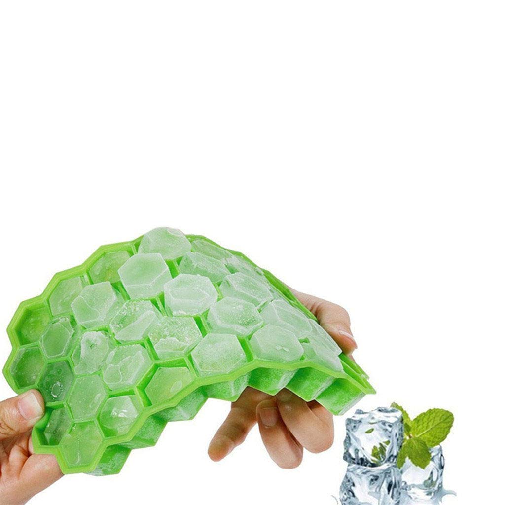 WOIWO 37-Grid Large Diamond Ice Cube Tray - Reusable Silicone Ice Mold for Summer Drinks, Cocktails, Whiskey & Beverages | Perfect for Parties, BBQs & Home Bars