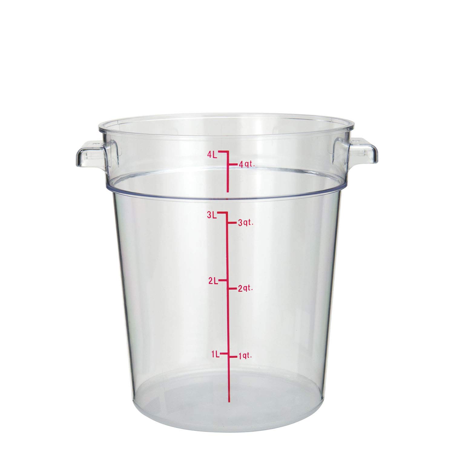 Tiger Chef 4 Quart Commercial Grade Clear Polycarbonate Food Storage Containers with Lids - BPA-Free, Stackable & Airtight for Restaurant, Meal Prep & Leftovers