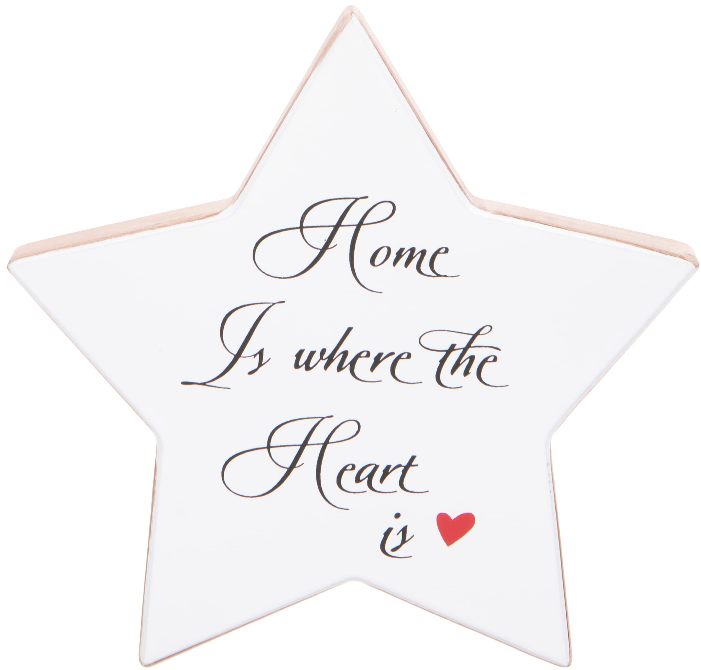 Home Star Shaped Gift Plaque - 6.3 Inch White Wooden Wall Decor with Sentimental Verse - Perfect for Housewarming, Christmas Decorations & Personalized Gifts