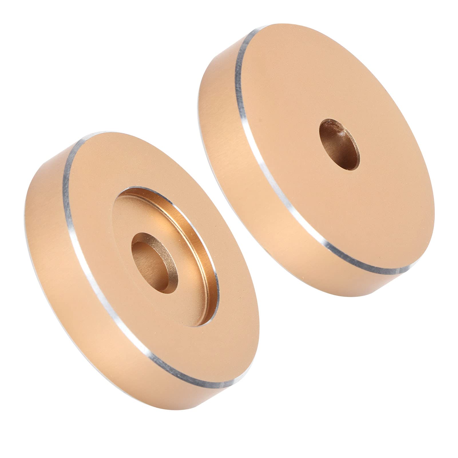 Premium Aluminum Record Turntable Adapter - Heavy Duty 45 RPM Big Hole Clamp for Vinyl Records | Stable Arm for DJing & Home Use | High Fidelity Sound | Universal Compatibility (Gold) | Perfect for Professional DJs & Audiophiles