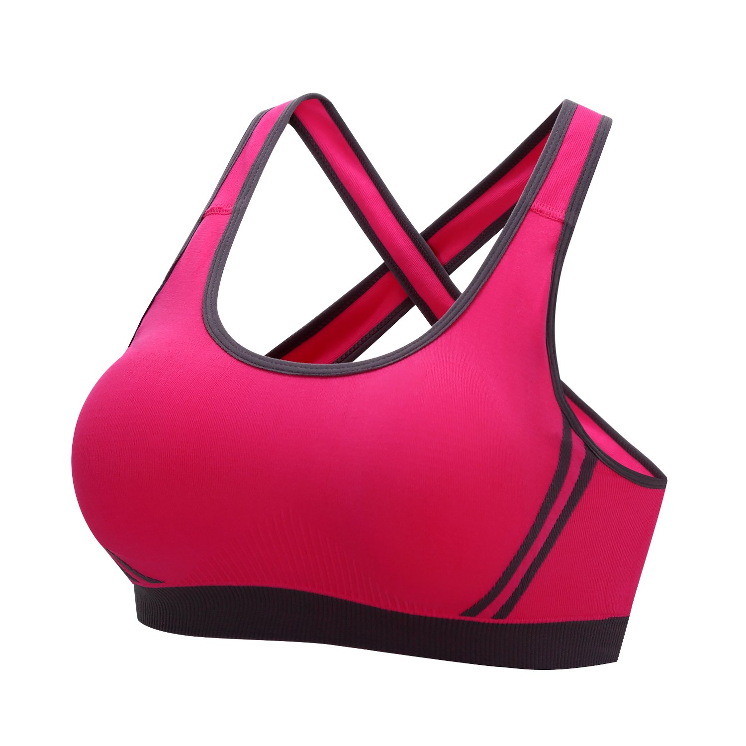 Jarseen Women's Seamless Sports Bra with Removable Pads - Push Up Workout Yoga Bra for Running, Gym & Active Lifestyle