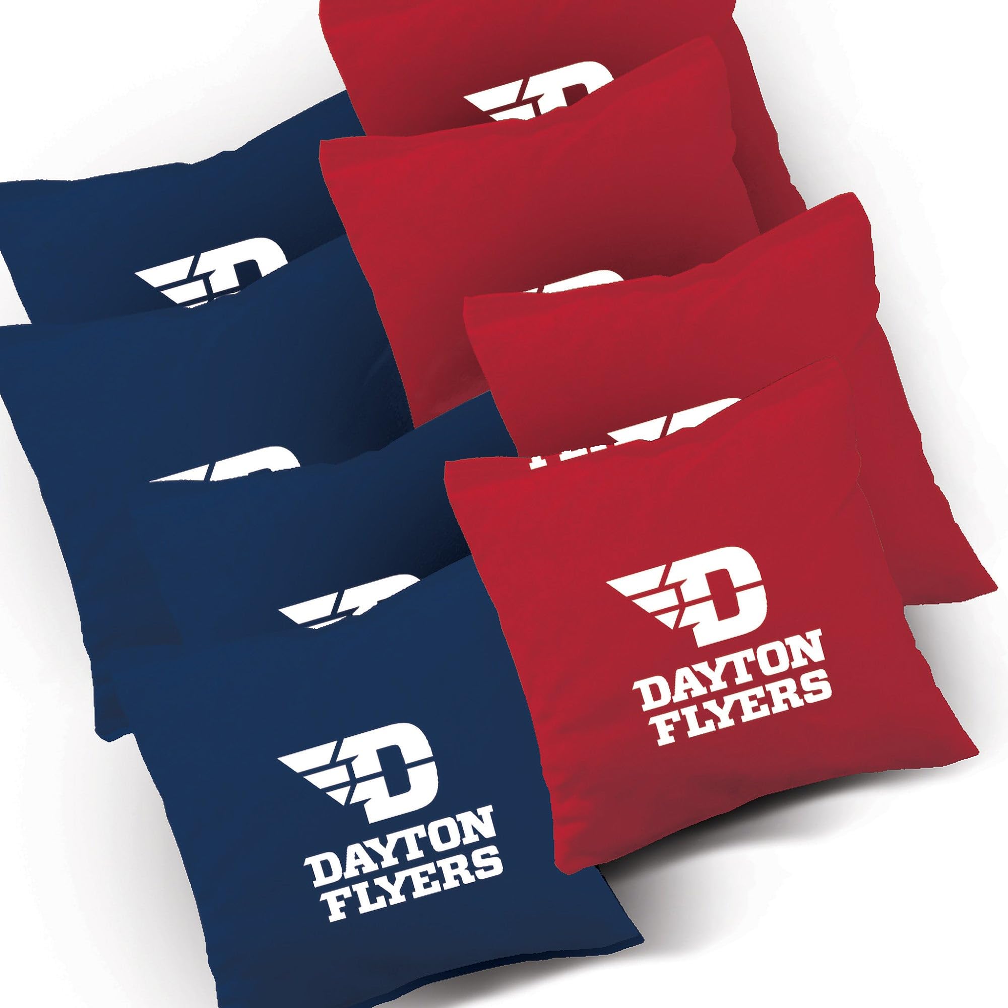Premium Dayton Smoke Cornhole Game Set - 2 Regulation-Sized Boards & 8 Custom Team Logo Bags for Outdoor Tailgating, Backyard BBQs, and College Parties