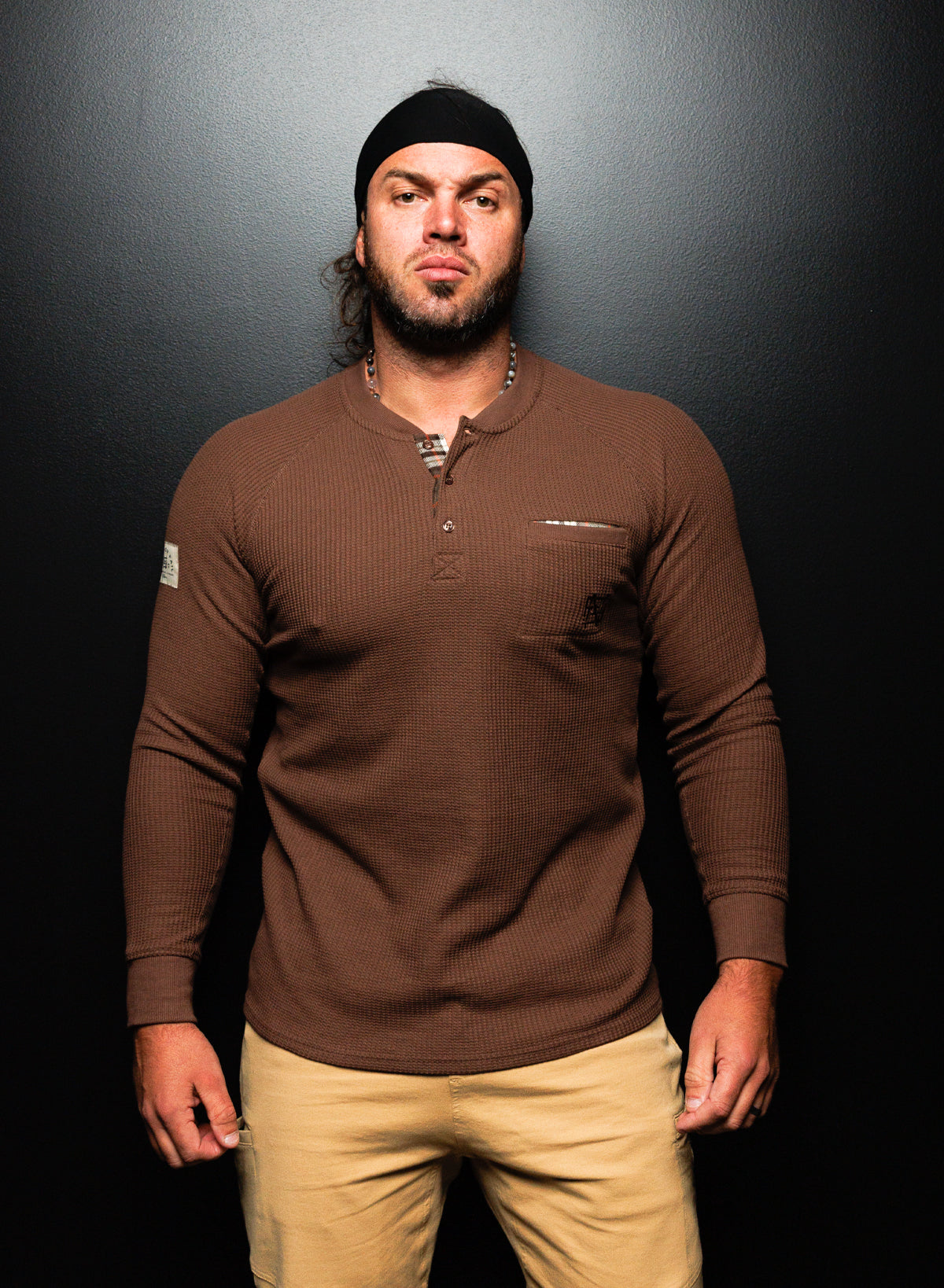 Men's Heavyweight Thermal Long Sleeve Shirt in Cocoa - Warm Winter Base Layer for Outdoor Activities & Cold Weather Workwear