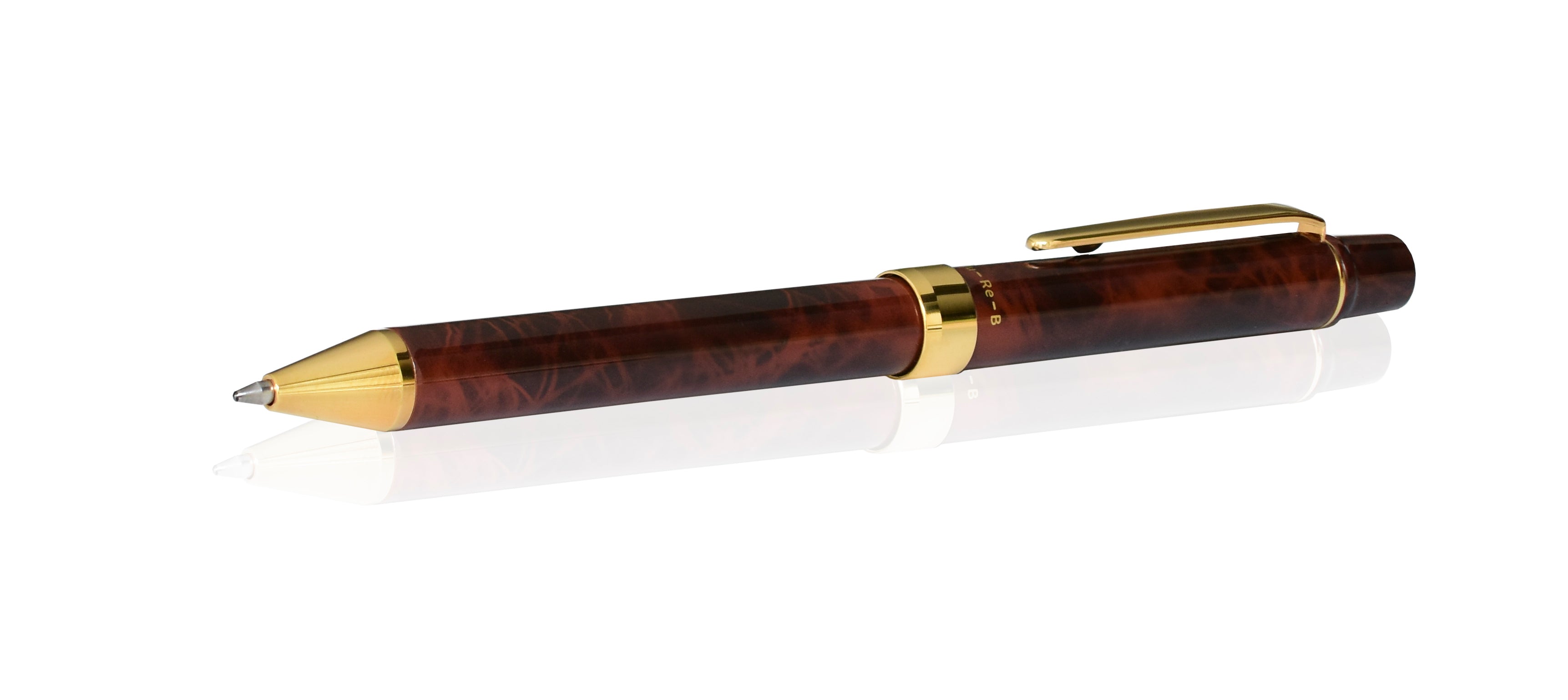 QuadPoint Twist Pen - Brown Marble Design (TP30BR) - Smooth Writing Ballpoint Pen for Office, School & Everyday Use