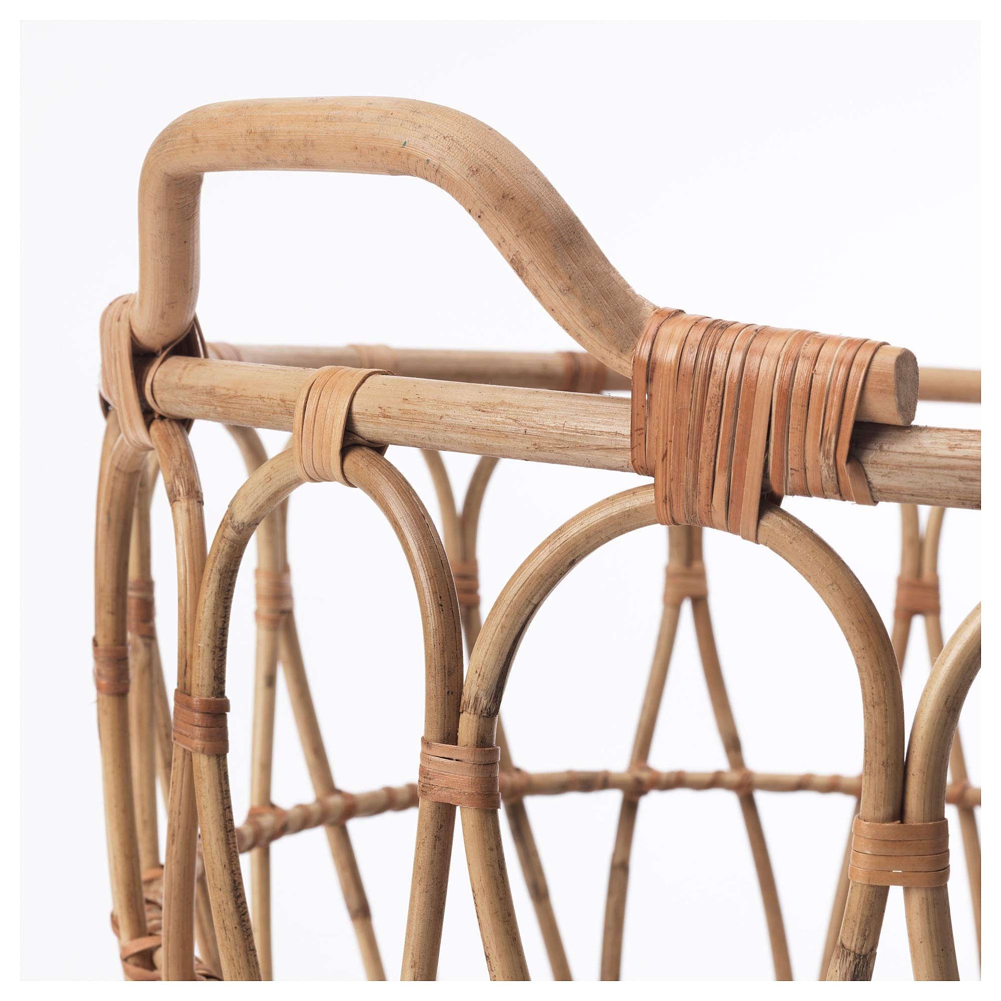 SNIDAD Woven Rattan Basket - Handmade Natural Storage Bin for Home Organization, Laundry, Toys & Decor | Perfect for Living Room, Bedroom, Bathroom & Nursery