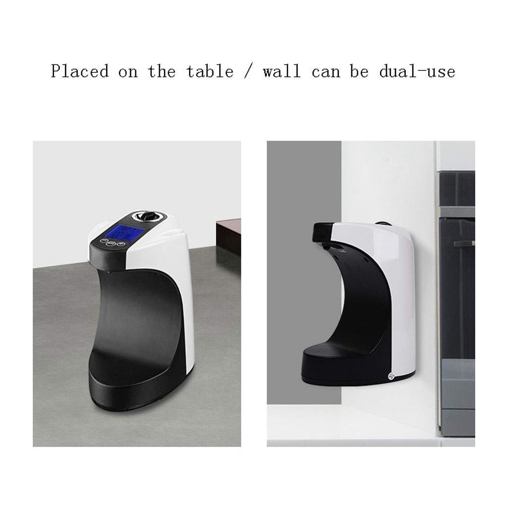 Automatic Soap Dispenser with LCD Display - Wall Mounted Touchless Hand Sanitizer Dispenser for Bathroom, Kitchen, Hotel & Household Use (Chrome Spray)