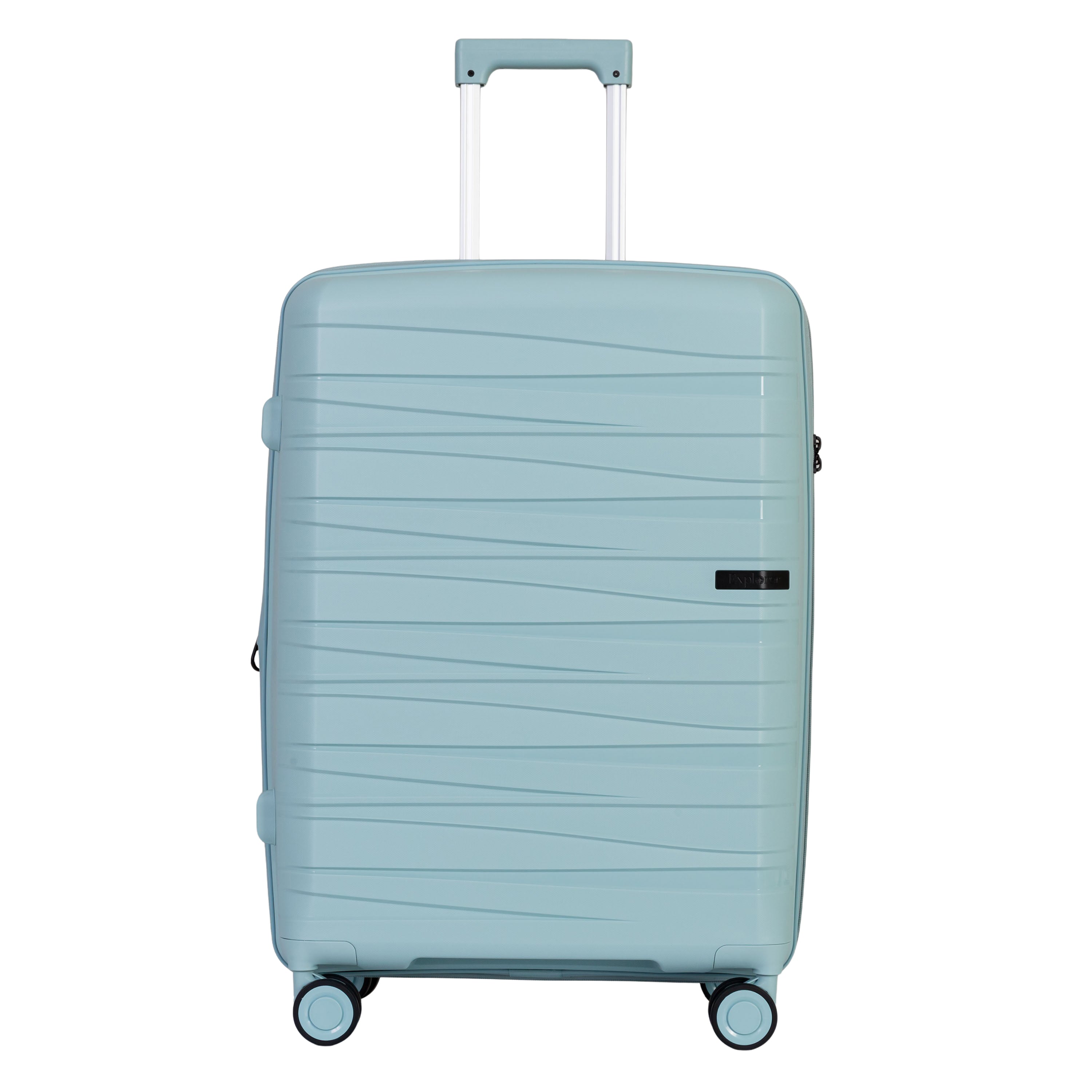 Explorer Breeze Anti-Theft Expandable 2-Piece Luggage Set (Carry-On & Medium Checked) - Lightweight Durable Suitcases for Travel, Business Trips & Vacations